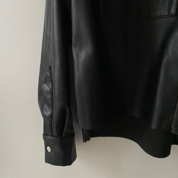 DKNY Vegan Leather Top - Picture 6 of 6